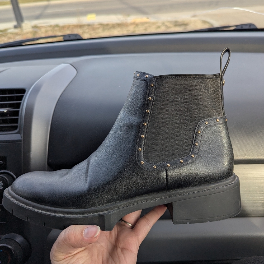 Coach Lorey Leather Black Bootie Size 8.5